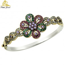 Gümüş Otantik Taşlı Biezik /Bileklik